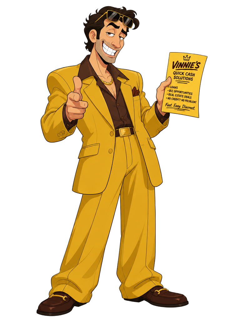 Vinnie, Opportunity salesman — Unemployed CEO game character